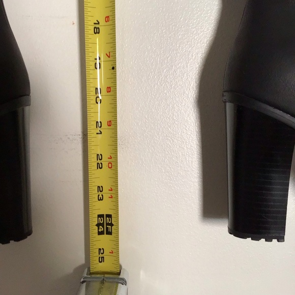 Over the Knee Combat Boots in Black - Picture 4 of 7